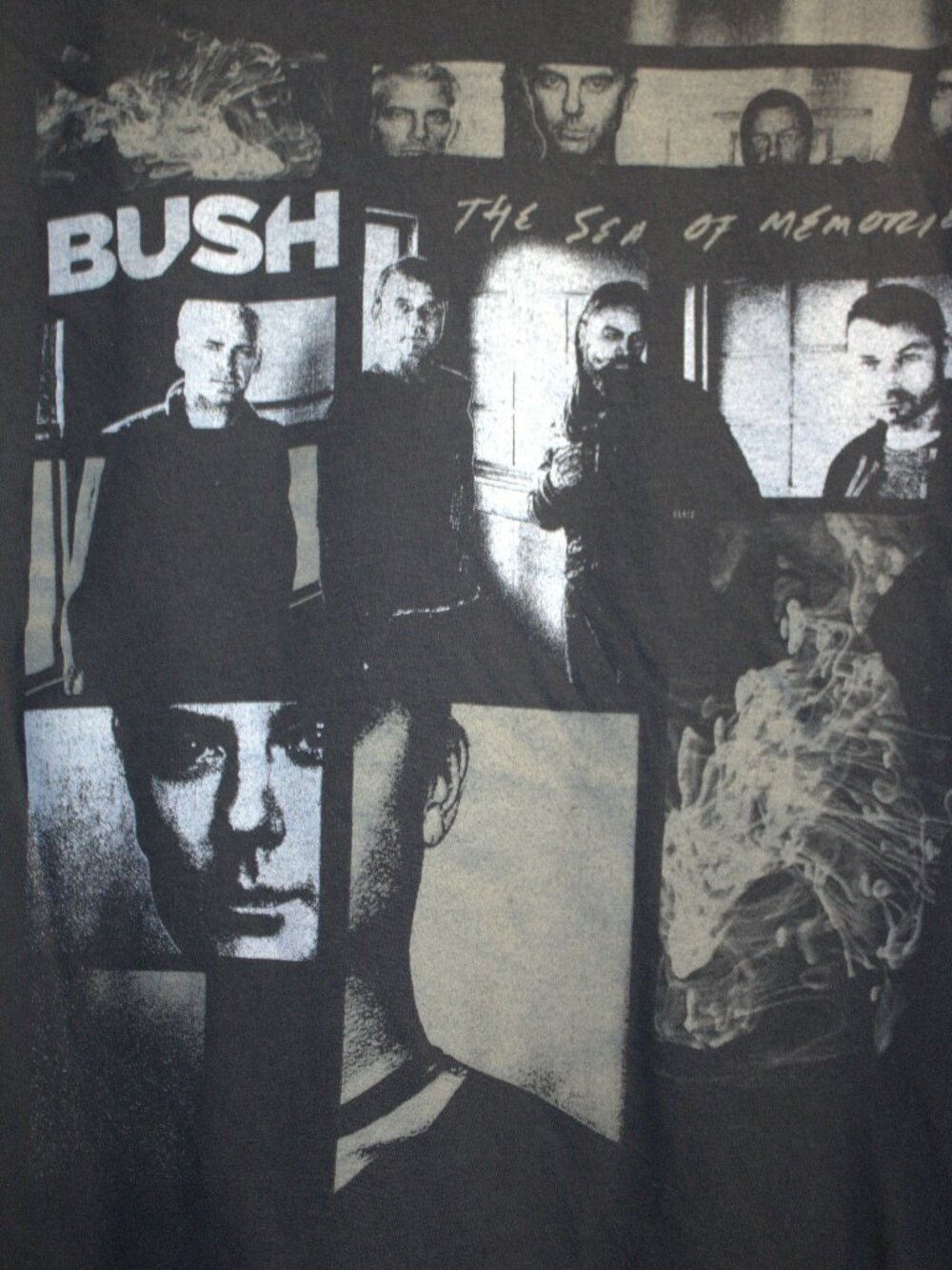 Bush The Sea of Memories 2011 Tour T-Shirt Large Gray Double Hit Band Bay Island